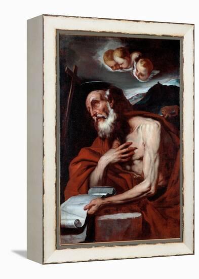 St Jerome (Oil on Canvas, 17Th Century)-Luca Giordano-Framed Premier Image Canvas