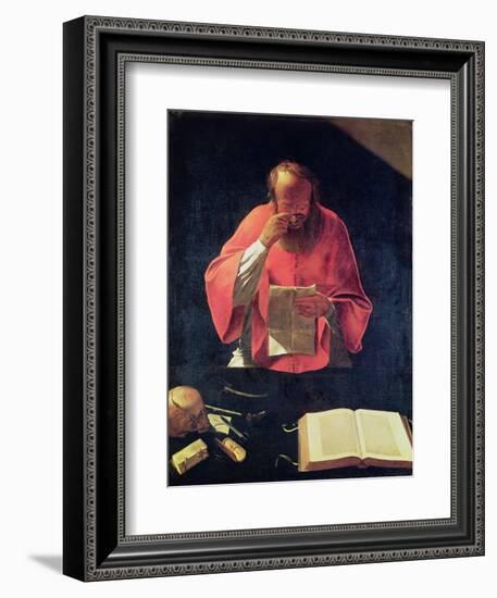 St.Jerome Reading-Georges de La Tour-Framed Giclee Print