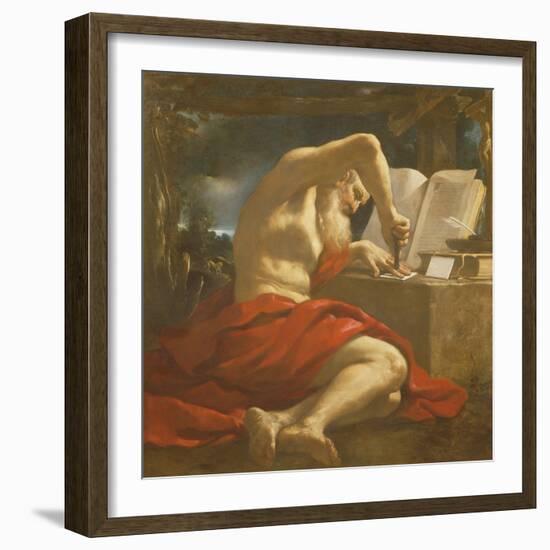 St. Jerome Sealing a Letter-Guercino-Framed Giclee Print