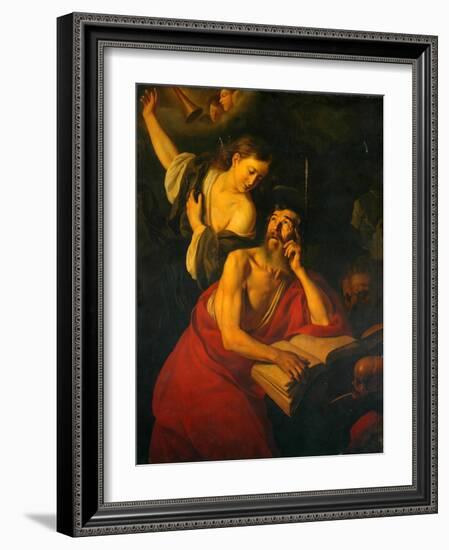 St Jerome Visited By The Angels-Jusepe de Ribera-Framed Giclee Print