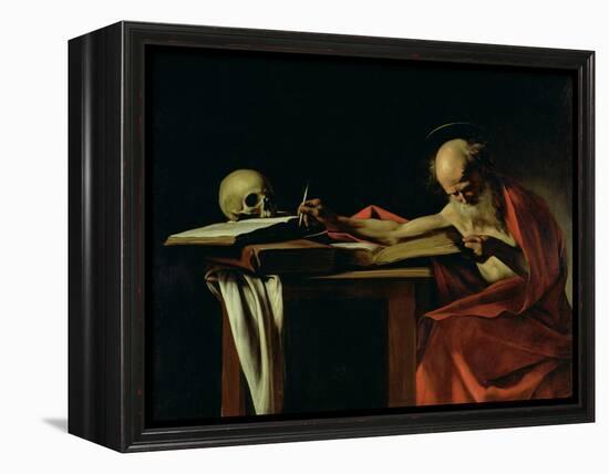 St. Jerome Writing, circa 1604-Caravaggio-Framed Premier Image Canvas