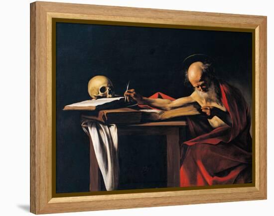 St Jerome-Caravaggio-Framed Premier Image Canvas