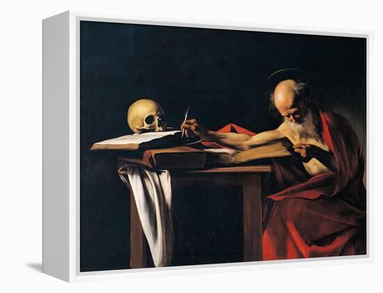 St Jerome-Caravaggio-Framed Premier Image Canvas