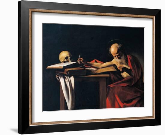 St Jerome-Caravaggio-Framed Premium Giclee Print
