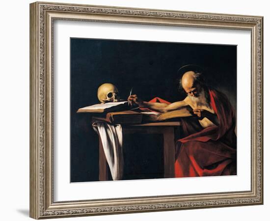 St Jerome-Caravaggio-Framed Giclee Print