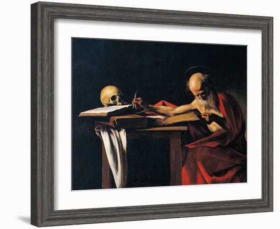 St Jerome-Caravaggio-Framed Giclee Print