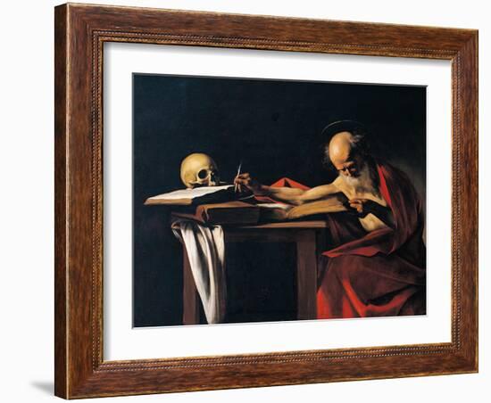 St Jerome-Caravaggio-Framed Giclee Print