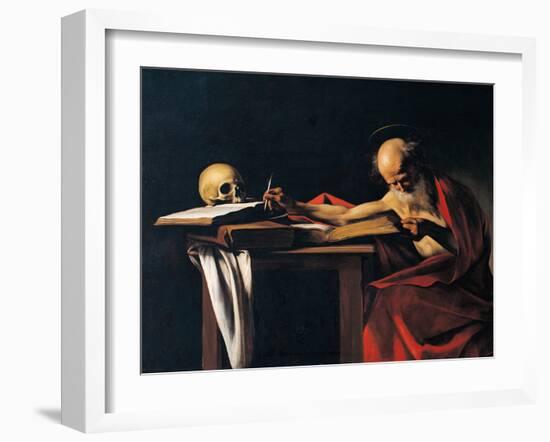 St Jerome-Caravaggio-Framed Giclee Print