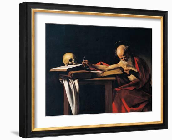 St Jerome-Caravaggio-Framed Giclee Print