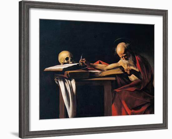 St Jerome-Caravaggio-Framed Giclee Print