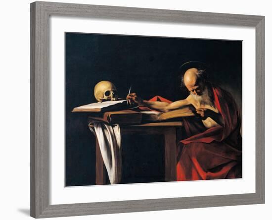 St Jerome-Caravaggio-Framed Giclee Print