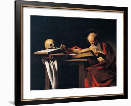 St Jerome-Caravaggio-Framed Giclee Print