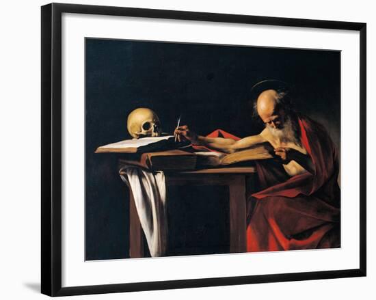 St Jerome-Caravaggio-Framed Giclee Print