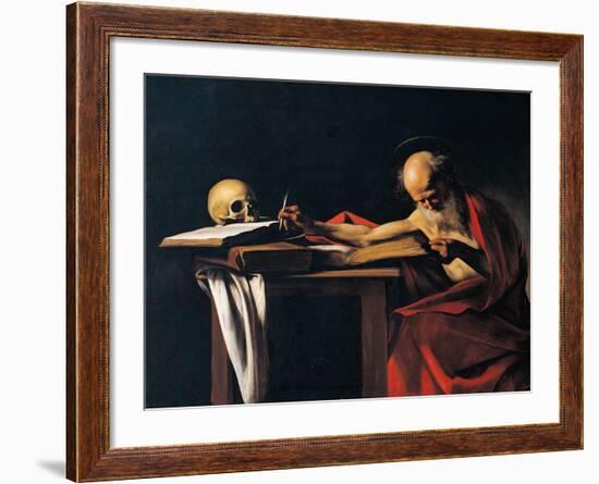 St Jerome-Caravaggio-Framed Giclee Print