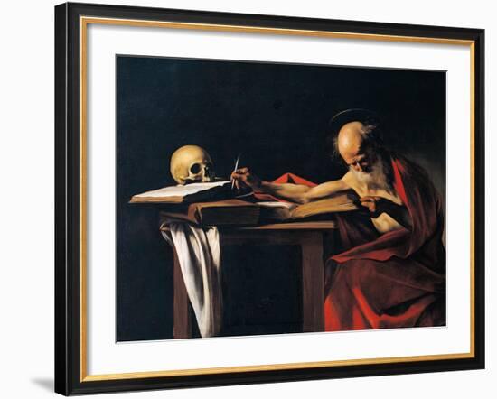 St Jerome-Caravaggio-Framed Giclee Print