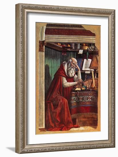 St Jerome-Gaetano Previati-Framed Giclee Print