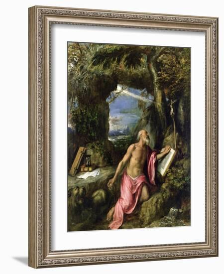 St. Jerome-Titian (Tiziano Vecelli)-Framed Giclee Print