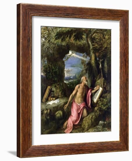 St. Jerome-Titian (Tiziano Vecelli)-Framed Giclee Print