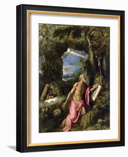 St. Jerome-Titian (Tiziano Vecelli)-Framed Giclee Print