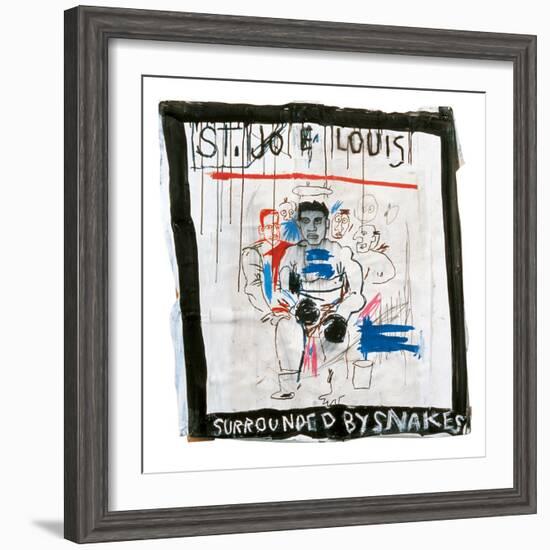 St. Joe Louis Surrounded by Snakes, 1982-Jean-Michel Basquiat-Framed Giclee Print