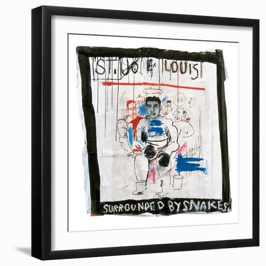 St. Joe Louis Surrounded by Snakes, 1982-Jean-Michel Basquiat-Framed Giclee Print