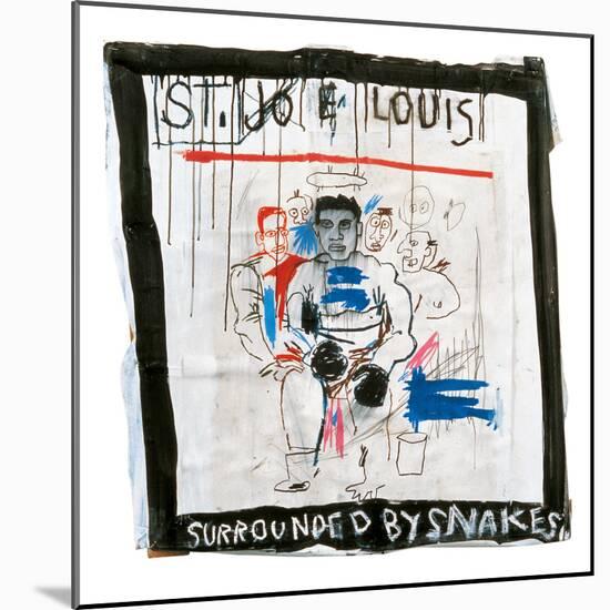 St. Joe Louis Surrounded by Snakes, 1982-Jean-Michel Basquiat-Mounted Giclee Print