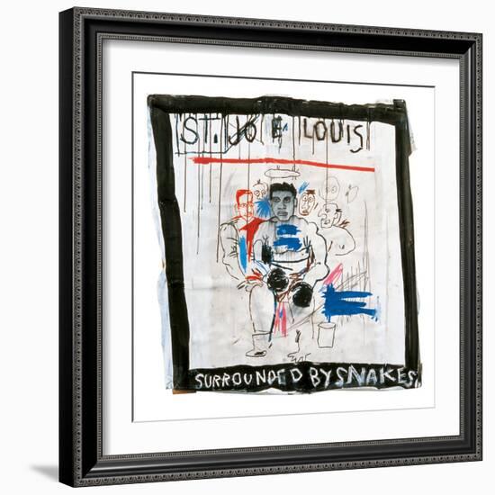 St. Joe Louis Surrounded by Snakes, 1982-Jean-Michel Basquiat-Framed Giclee Print