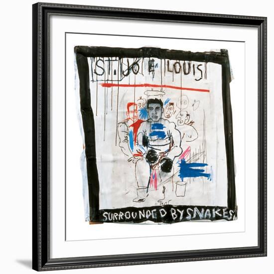 St. Joe Louis Surrounded by Snakes, 1982-Jean-Michel Basquiat-Framed Giclee Print