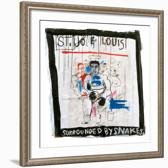 St. Joe Louis Surrounded by Snakes, 1982-Jean-Michel Basquiat-Framed Giclee Print