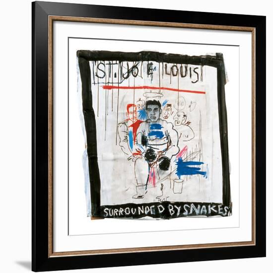 St. Joe Louis Surrounded by Snakes, 1982-Jean-Michel Basquiat-Framed Giclee Print