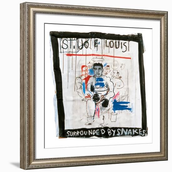 St. Joe Louis Surrounded by Snakes, 1982-Jean-Michel Basquiat-Framed Giclee Print