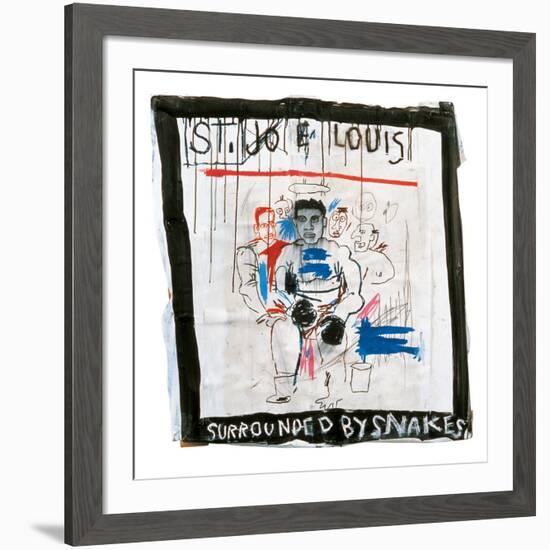 St. Joe Louis Surrounded by Snakes, 1982-Jean-Michel Basquiat-Framed Giclee Print