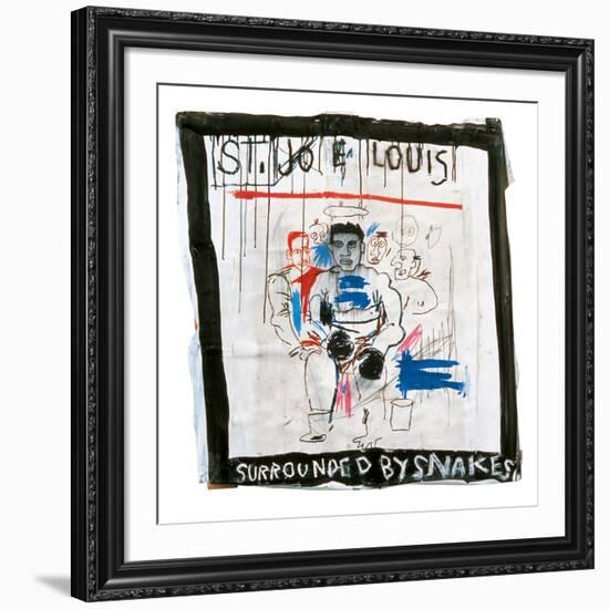 St. Joe Louis Surrounded by Snakes, 1982-Jean-Michel Basquiat-Framed Giclee Print