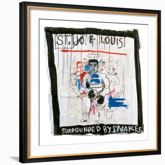 St. Joe Louis Surrounded by Snakes, 1982-Jean-Michel Basquiat-Framed Giclee Print