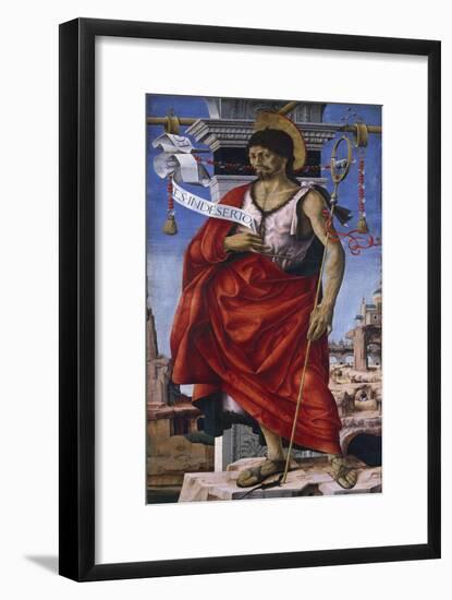 St John Baptist, Central Panel of Grifoni Polyptych-Francesco del Cossa-Framed Giclee Print