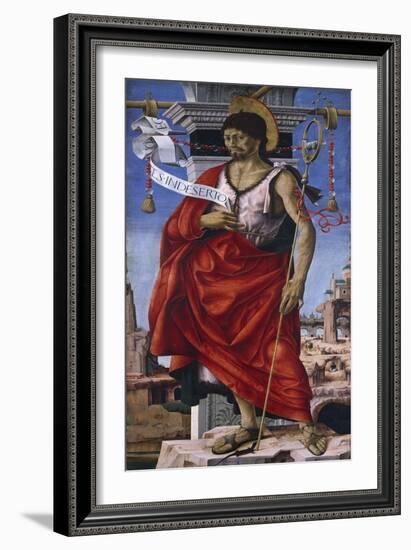 St John Baptist, Central Panel of Grifoni Polyptych-Francesco del Cossa-Framed Giclee Print