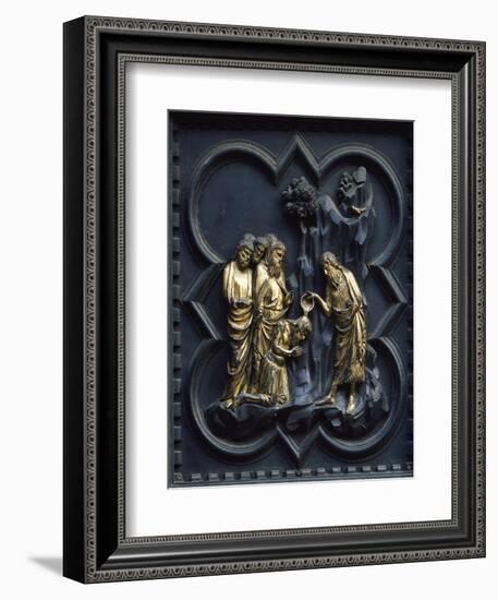 St John Baptizing Christ, Panel-Andrea Pisano-Framed Giclee Print