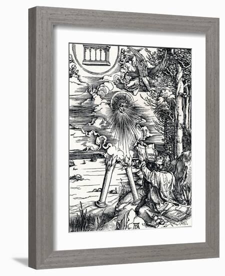 St John Devouring the Book, 1498-Albrecht Dürer-Framed Giclee Print