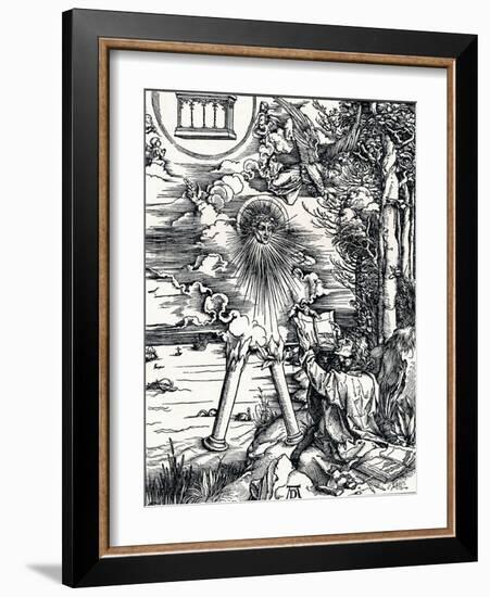 St John Devouring the Book, 1498-Albrecht Dürer-Framed Giclee Print