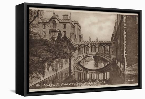 St John's College, Bridge of Sighs, Cambridge-null-Framed Premier Image Canvas