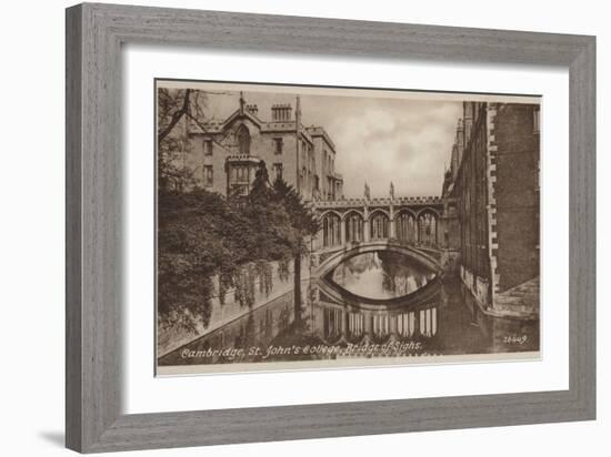 St John's College, Bridge of Sighs, Cambridge-null-Framed Photographic Print