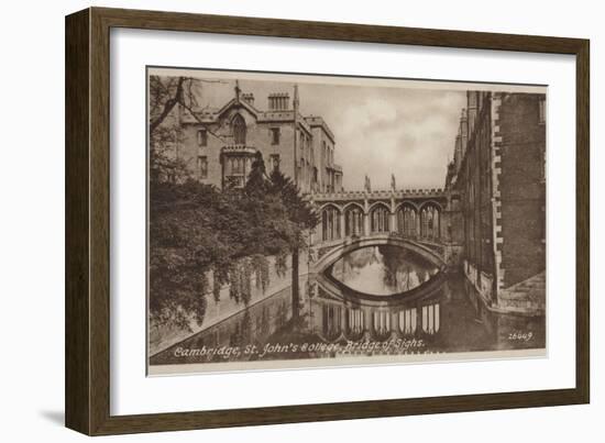 St John's College, Bridge of Sighs, Cambridge-null-Framed Photographic Print