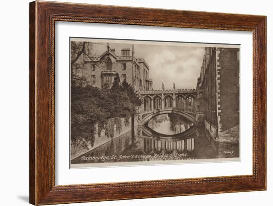 St John's College, Bridge of Sighs, Cambridge-null-Framed Photographic Print