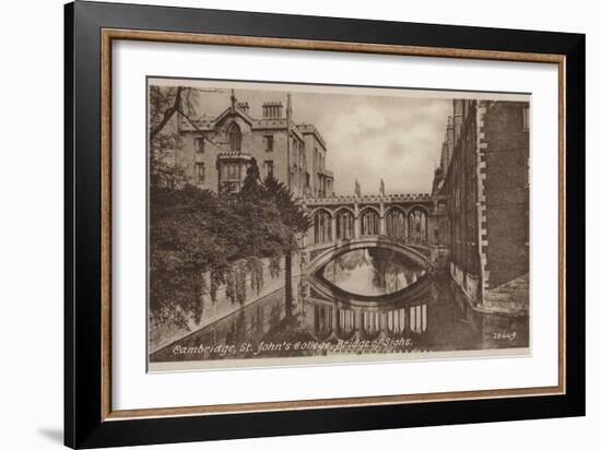 St John's College, Bridge of Sighs, Cambridge-null-Framed Photographic Print