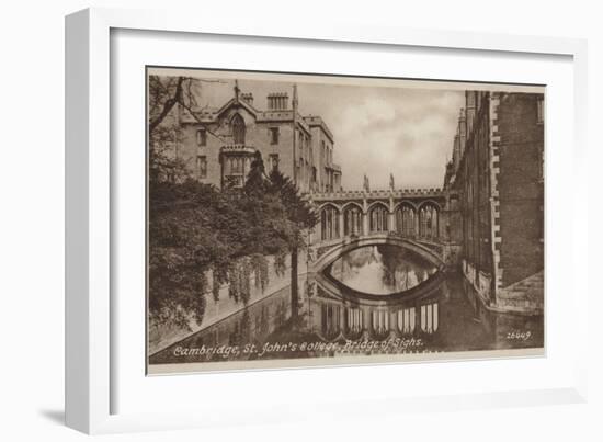 St John's College, Bridge of Sighs, Cambridge-null-Framed Photographic Print