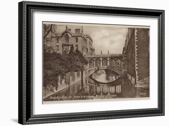 St John's College, Bridge of Sighs, Cambridge-null-Framed Photographic Print