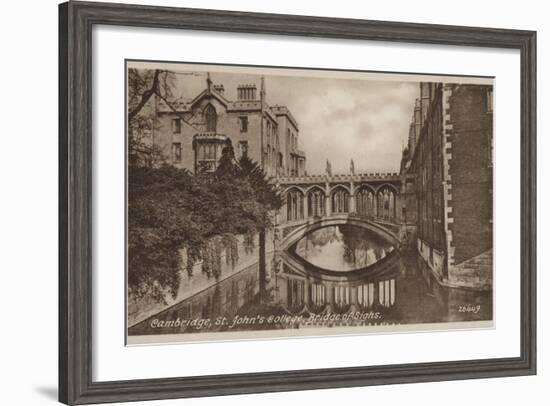 St John's College, Bridge of Sighs, Cambridge-null-Framed Photographic Print