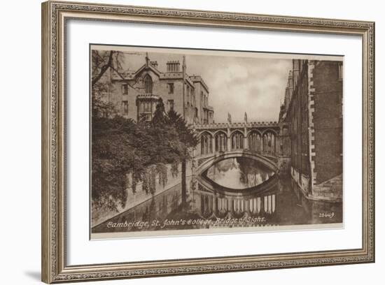 St John's College, Bridge of Sighs, Cambridge-null-Framed Photographic Print