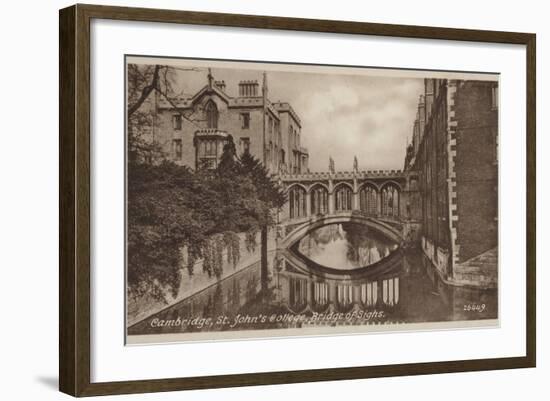 St John's College, Bridge of Sighs, Cambridge-null-Framed Photographic Print