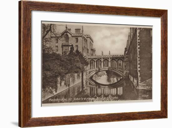 St John's College, Bridge of Sighs, Cambridge-null-Framed Photographic Print